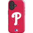 MLB Philadelphia Phillies - Solid Distressed iPhone 16 Plus Magsafe Impact Case